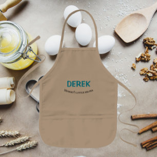 Avental Infantil Nome do Garoto Auxiliar mamãe