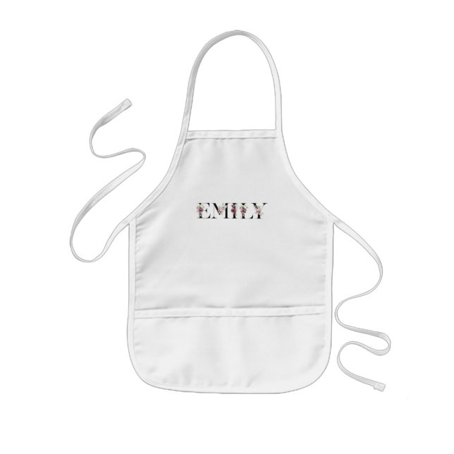 Avental Infantil Nome Emily (Frente)