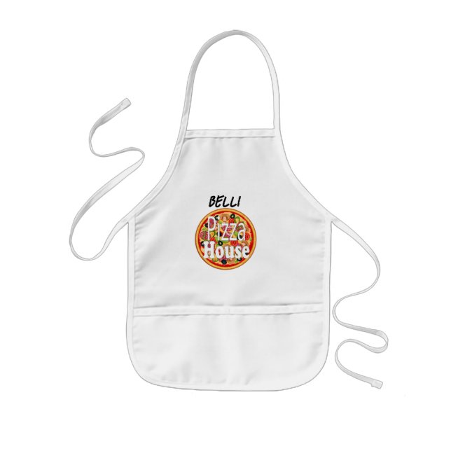 Avental Infantil Nome Personalizado Apron Adulto Da Pizza Italiana (Frente)