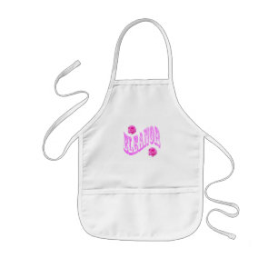 Avental Infantil Nome Rosa Eleanor Com Rosas,