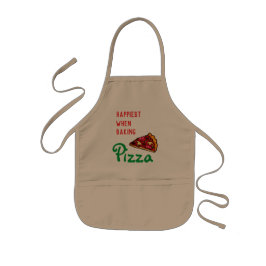 Avental Infantil O mais feliz ao assar Pizza Kids' Apron