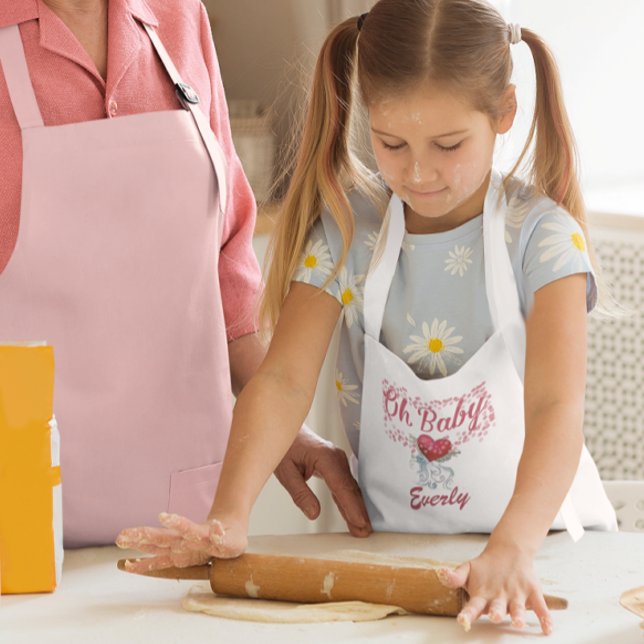 Avental Infantil Oh Menina Personalizada Rosa Menina (Criador carregado)