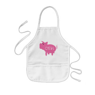 Avental Infantil Oink camiseta e presentes cor-de-rosa do porco