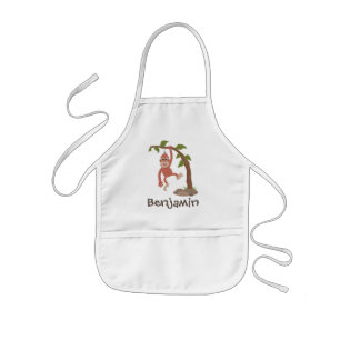 Avental Infantil Óptica de desenho animado de orangotango, um bebê