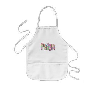 Avental Infantil "Paige" Nome Feito Com Borboletas Coloridas,