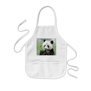 Avental Infantil Panda gigante da Foto Apron, Panda Gant. animais.