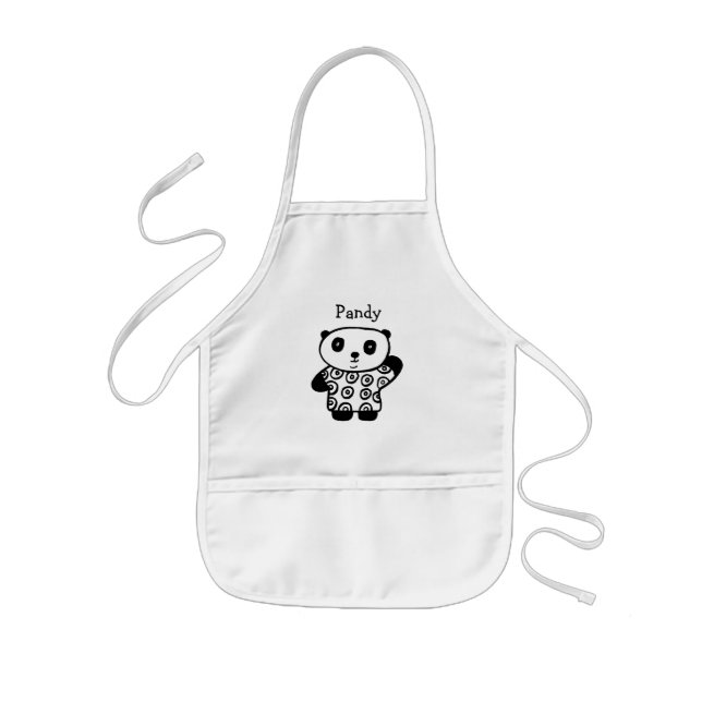 Avental Infantil Pandy o Panda Personalizado (Frente)