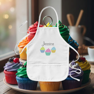 Avental Infantil Paraela de cupcake personalizada para crianças