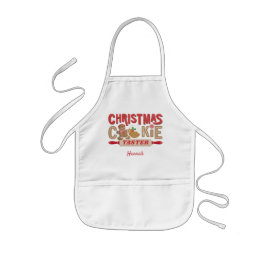 Avental Infantil Páscoa de Cookies de Natal ou Baker Apron para Cri