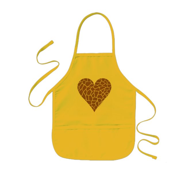 Avental Infantil Pele, Cores da Girafa (Frente)