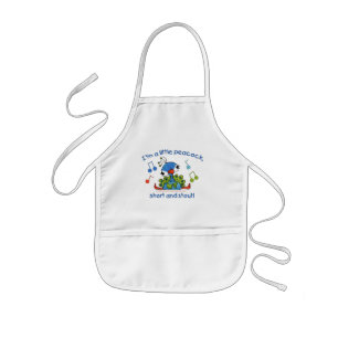 Avental Infantil Pequeno Peacock Curto e Stout