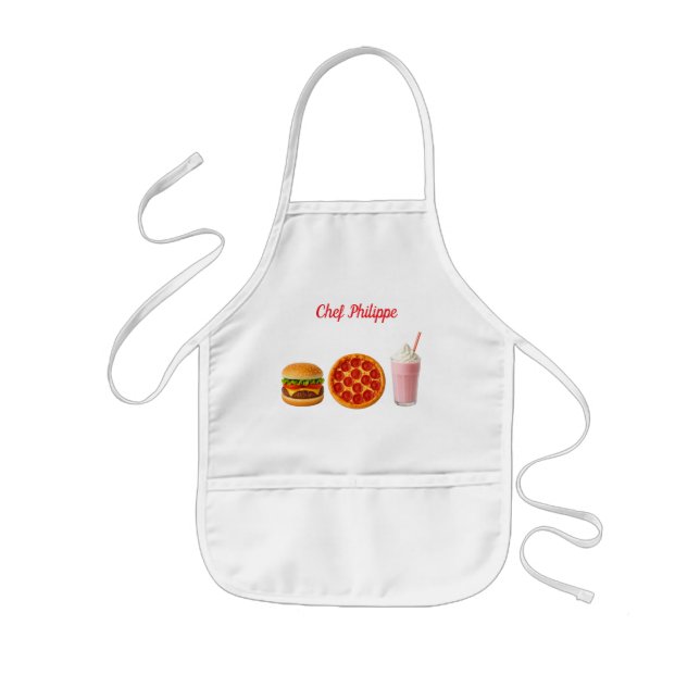 Avental Infantil Personalized kid apron, custom name kid apron (Frente)