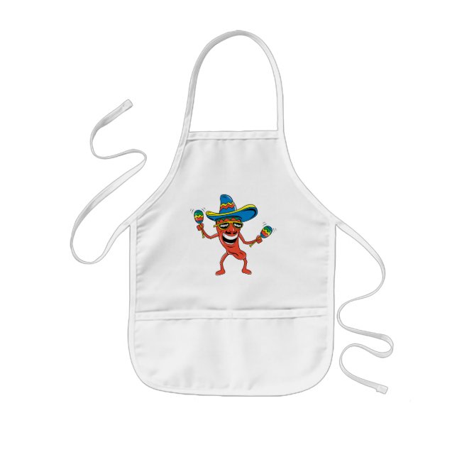 Avental Infantil Pimenta de pimentão mexicana (Frente)