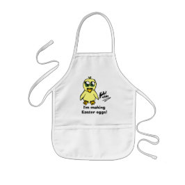Avental Infantil PINTINHO da páscoa de Chibi, eu estou fazendo ovos