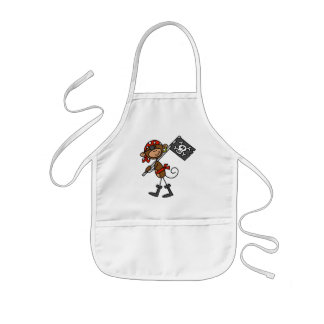 Avental Infantil Pirata do macaco com camiseta e presentes da