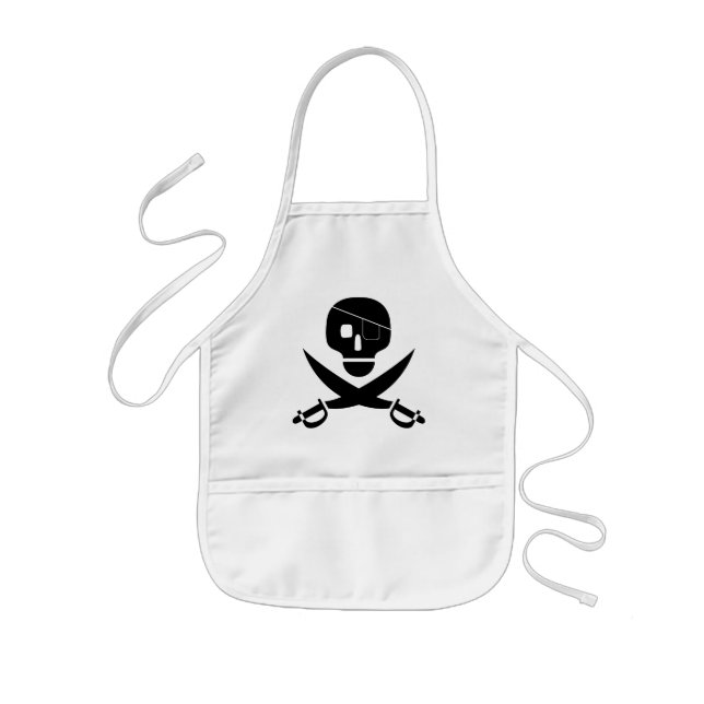 Avental Infantil Pirate Skull Apron para Crianças (Frente)