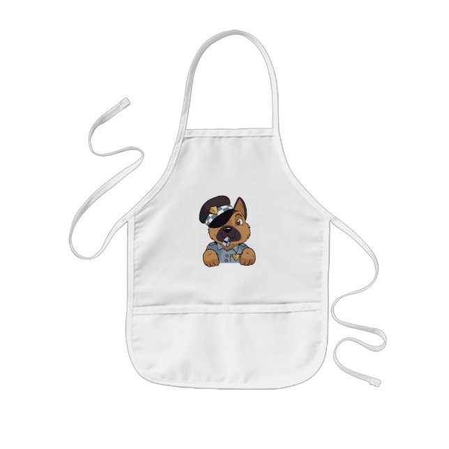 Avental Infantil Policial German shepherd Bonito (Frente)