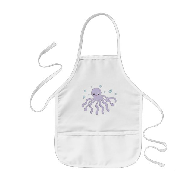 Avental Infantil Polvo roxo bonito (Frente)