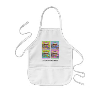 Avental Infantil Pop Art HAMBURGER APRON - BABY BIB