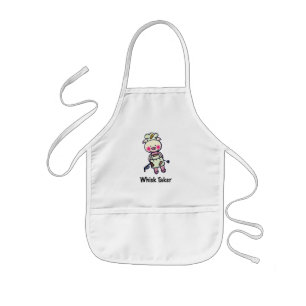 Avental Infantil Porco De Tomador De Whisk - Design De Chef Engraça