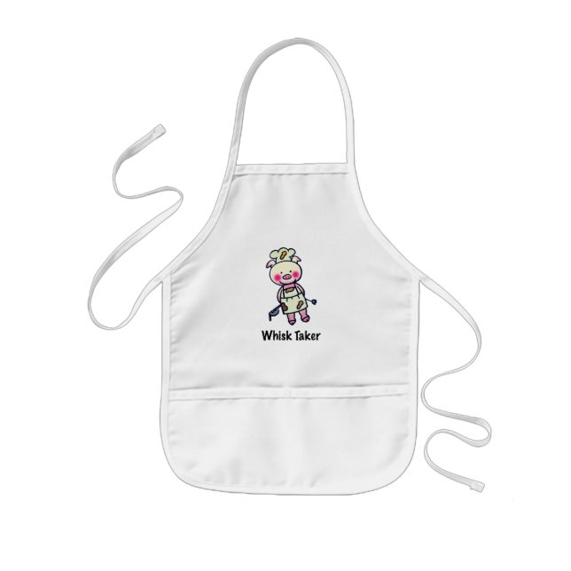 Avental Infantil Porco De Tomador De Whisk - Design De Chef Engraça (Frente)