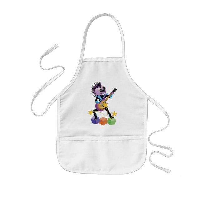 Avental Infantil Punk Rock Skull (Frente)