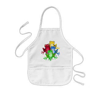 Avental Infantil Quatro camisetas e presentes dos sapos