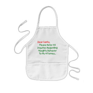 Avental Infantil Querido Advogado Papai Noel - Carta de Natal Diver