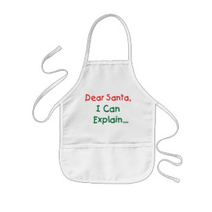 Avental Infantil Querido Papai Noel, Posso Explicar - Carta Diverti