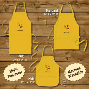 Avental Infantil Rosto Jogando um Beijo Apron