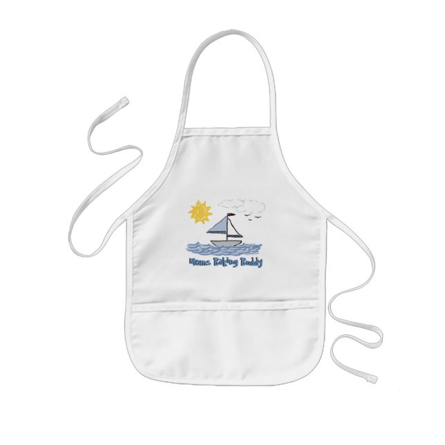 Avental Infantil Sailboat O Baking Buddy (Frente)