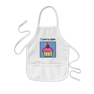 Avental Infantil Sobremesa da cereja do glacé do cupcake do clipart
