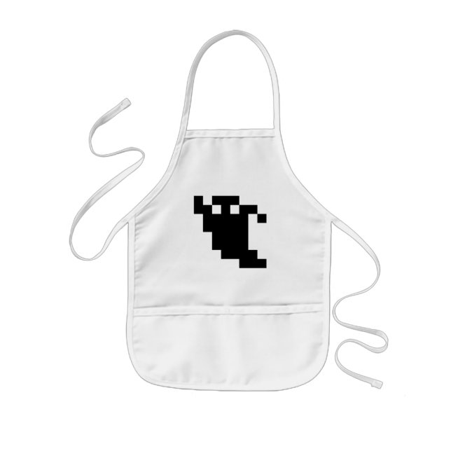 Avental Infantil Sombra fantasma de pixel de 8 bits (Frente)