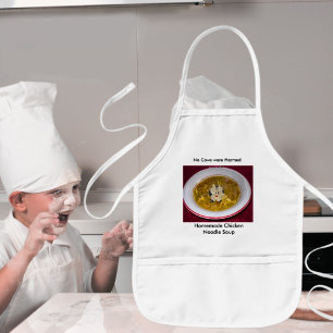 Avental Infantil sopa de macarrão de galinha1, vaca, frango caseir