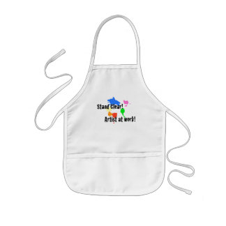 Avental Infantil Suporte claro - artista no trabalho
