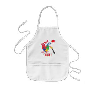 Avental Infantil Tire Seu Coração, Crianças Personalizadas Apron