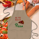 Avental Infantil Tudo que você precisa é de pizza<br><div class="desc">Tudo que você precisa é de Pizza   . design de texto engraçado com uma fatia de pizza. Um avental infantil da loja de lumirala.</div>