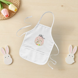 Avental Infantil Two Easter Bunnies Personalized Kids Apron