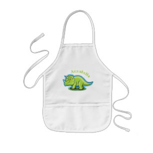 Avental Infantil Um desenho animado de triceratops dinossauros, ver