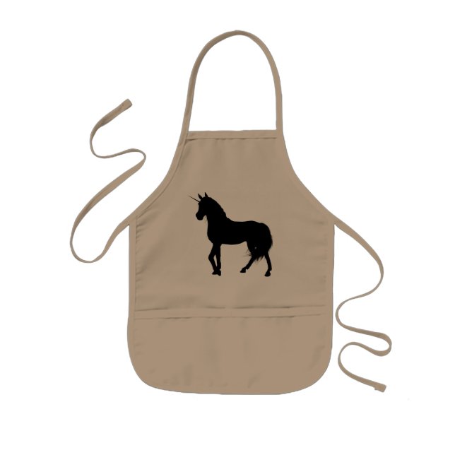 Avental Infantil Unicorn Silhouette Apron (Frente)