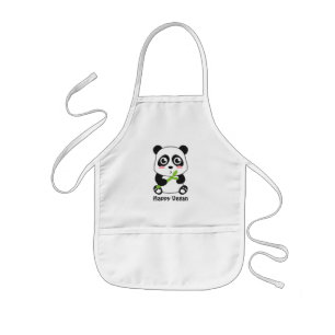 Avental Infantil Vegano Panda Bebê Fofo