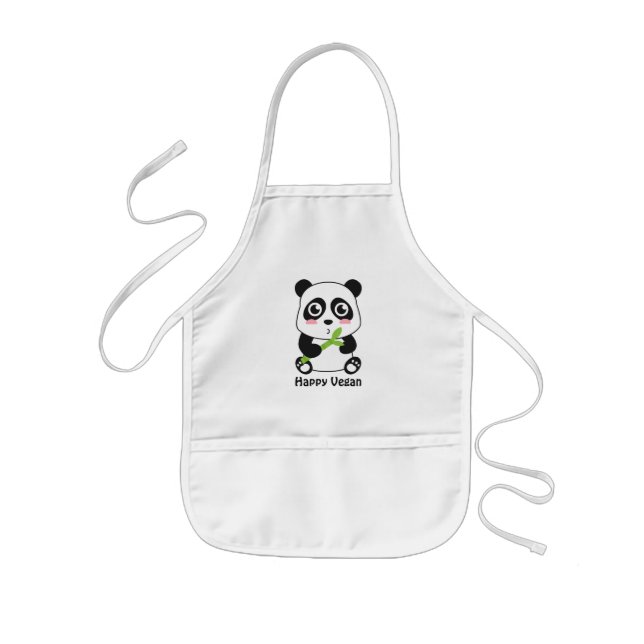 Avental Infantil Vegano Panda Bebê Fofo (Frente)