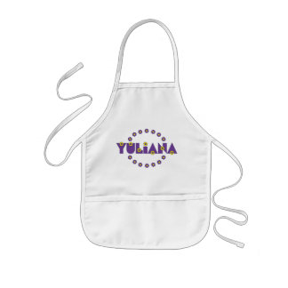 Avental Infantil Yuliana no roxo de Flores
