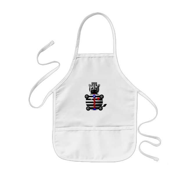 Avental Infantil Zebra com Zíper (Frente)