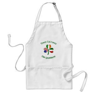 Avental Irish Irish American Flags Italiano Shamrock Seu N