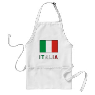 Avental Italia Flag & Word