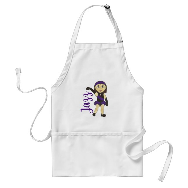 Avental Jazz Dancer Classe Purple Considerando Figurume Da (Frente)