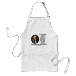 Avental Jogando citações de Benjamin Franklin do cuidado