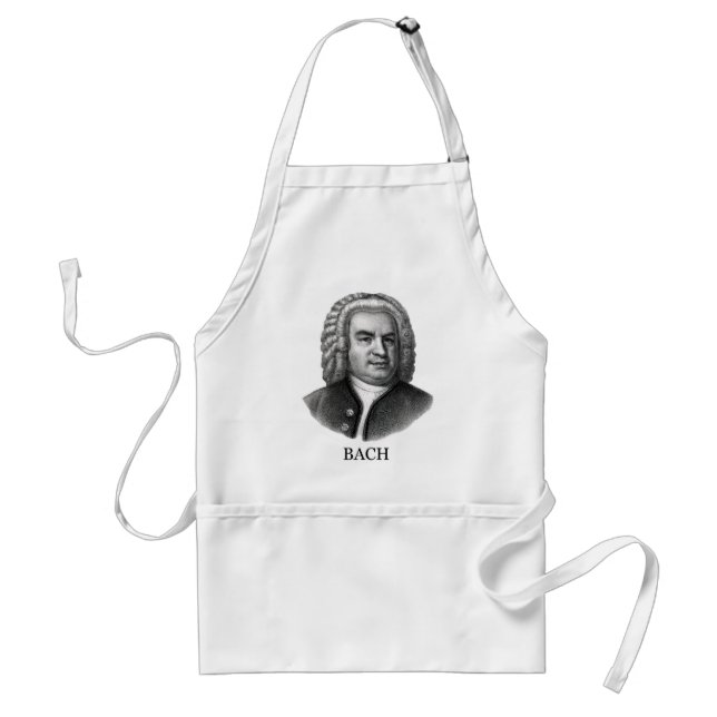 Avental Johann Sebastian Bach, preto (Frente)