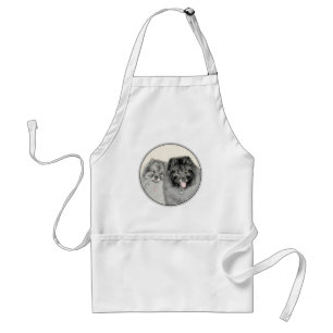 Avental Keeshond Graphics Keeshond Mãe e Filho